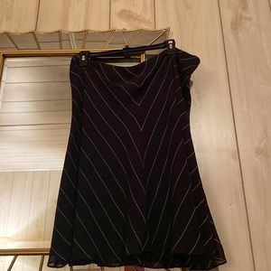 Chaps Ralph Lauren Black and white pin stripe skirt